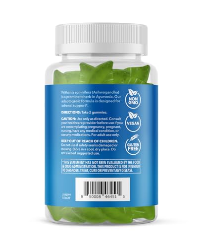 Ashwagandha Gummies for Stress & Mood Support – Strawberry, Vegan, Non-GMO