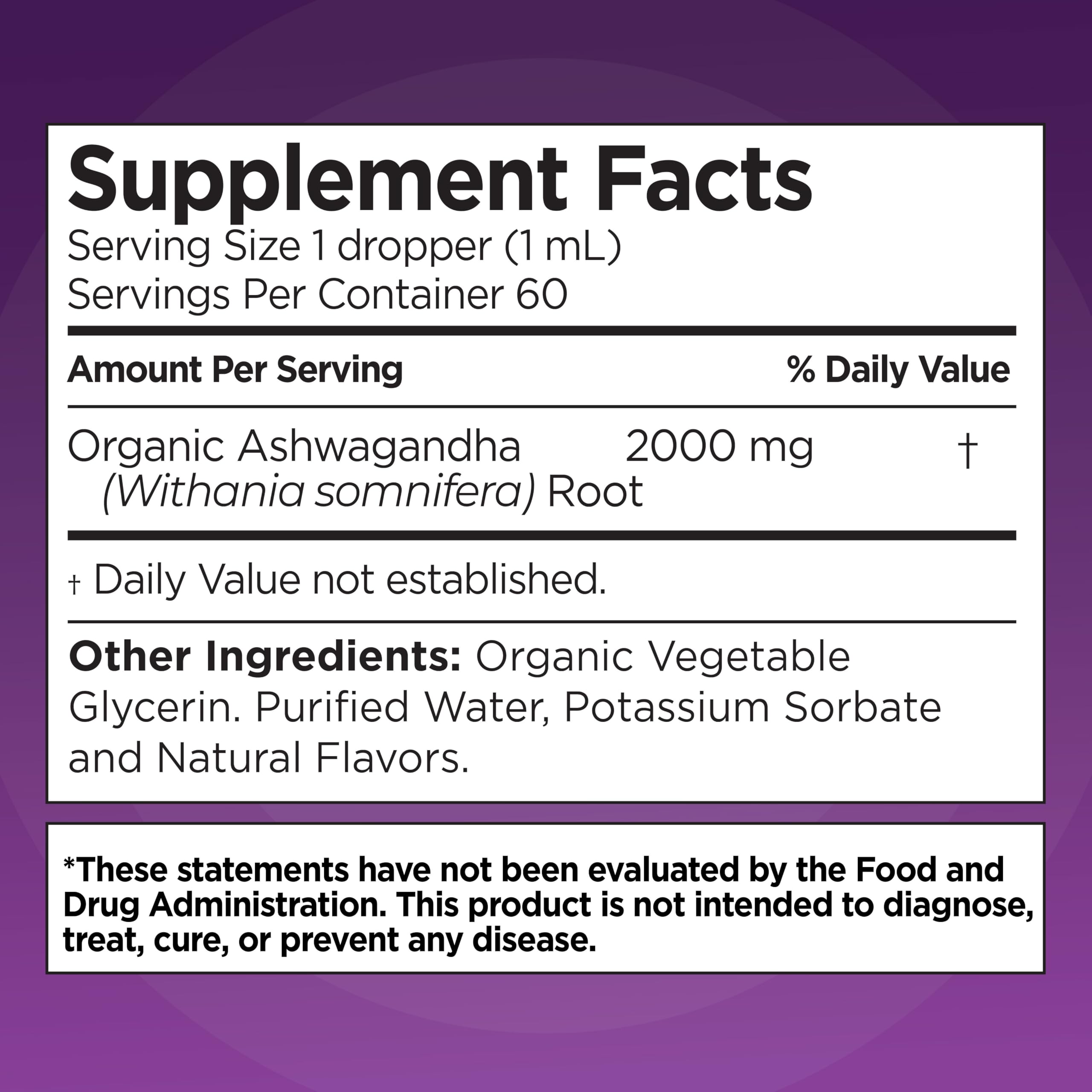 Ashwagandha KSM-66 Drops 2000mg – Berry Flavor | Immune Support, Performance & Heart Health | 60 Servings