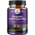 High Strength Organic Ashwagandha Supplements - Mood Support & Hormone Balance | 120 Ct