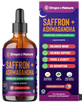 Ashwagandha & Saffron Supplement with KSM-66 – Vegan, Gluten-Free (60ml) – Mixed Berry