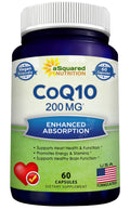 aSquared Nutrition CoQ10 200mg - 60 Capsules | Vegan CoQ10 Supplement