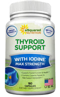 aSquared Nutrition Premium Thyroid Support – 180 Capsules | Iodine, Ashwagandha, Bladderwrack & Kelp