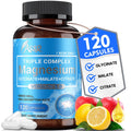 ASSR Triple Magnesium Complex – 300mg Mg (Glycinate, Malate & Citrate) | Supports Relaxation, Muscle & Nerve Health | Vegan, Non-GMO | 120 Capsules