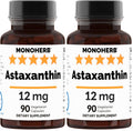 Astaxanthin 12 mg - 90 Veg Capsules (Pack of 2) | Vegan Antioxidant Supplement