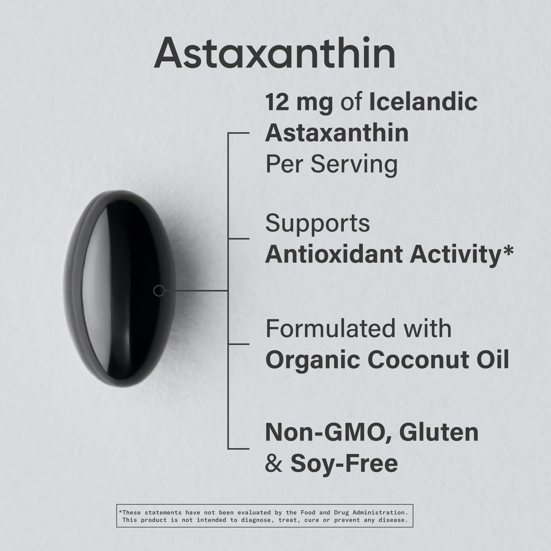 Sports Research Triple Strength Astaxanthin 12mg with Organic Coconut Oil - 60 Softgels