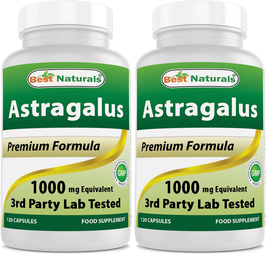 Best Naturals Astragalus Capsule 1000 mg – 120 Count (Pack of 2)