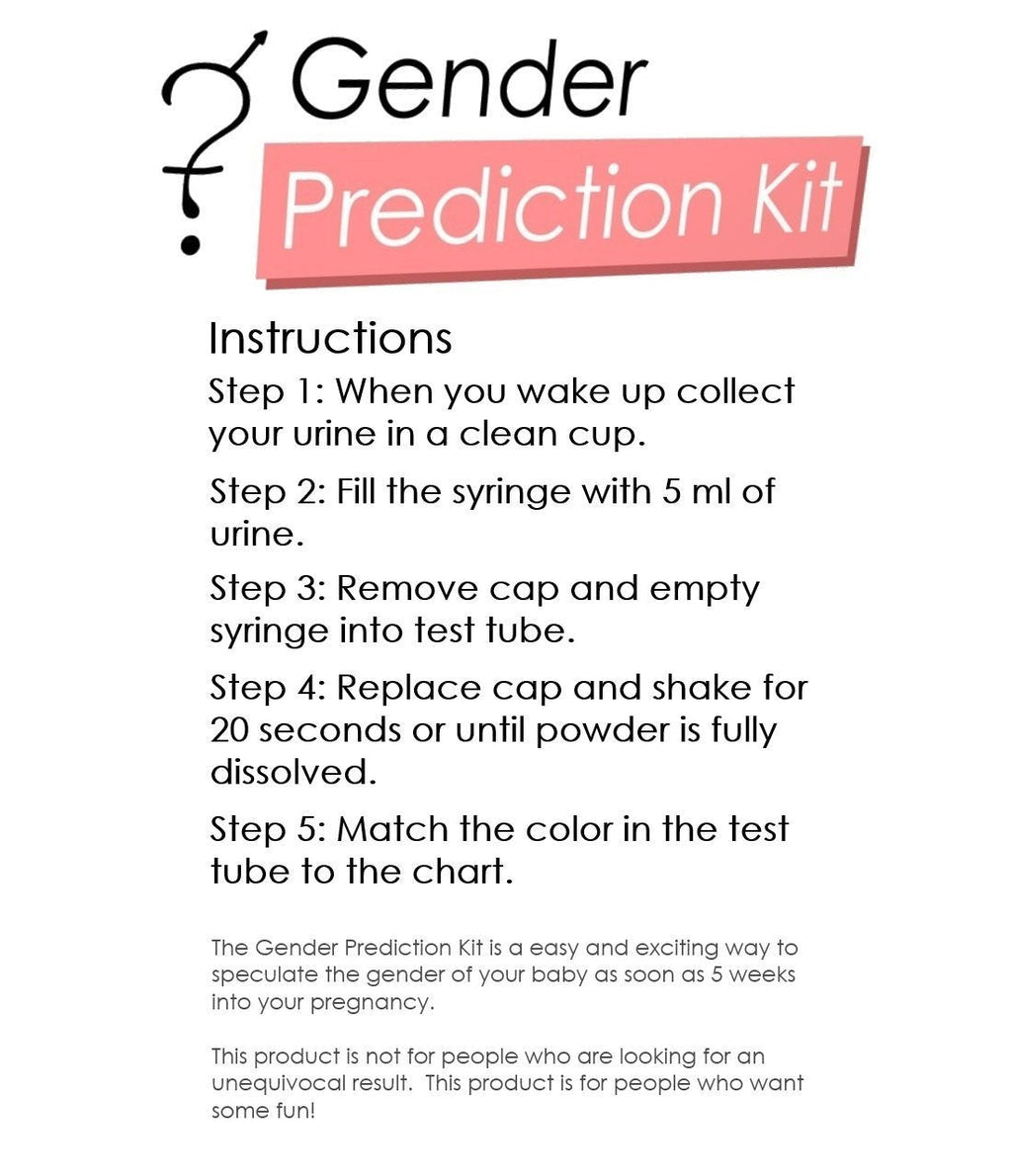 Baby Gender Prediction Test Kit | Early Pregnancy Sex Test at Home – Fun Gender Reveal Gift