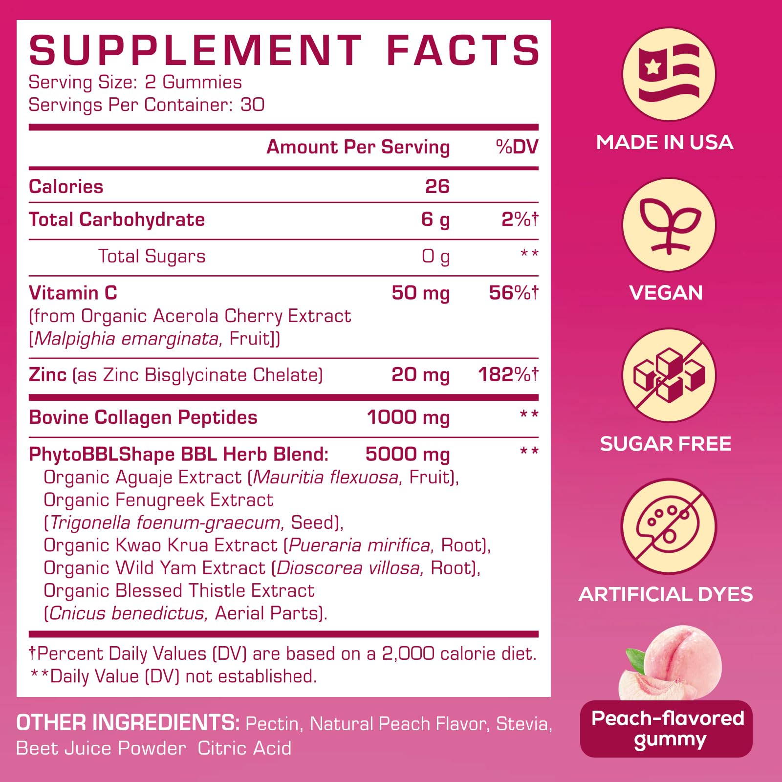 Atherionyxora Booty Gummies for Women – BBL Glow with Collagen & Herbal Blend (120)