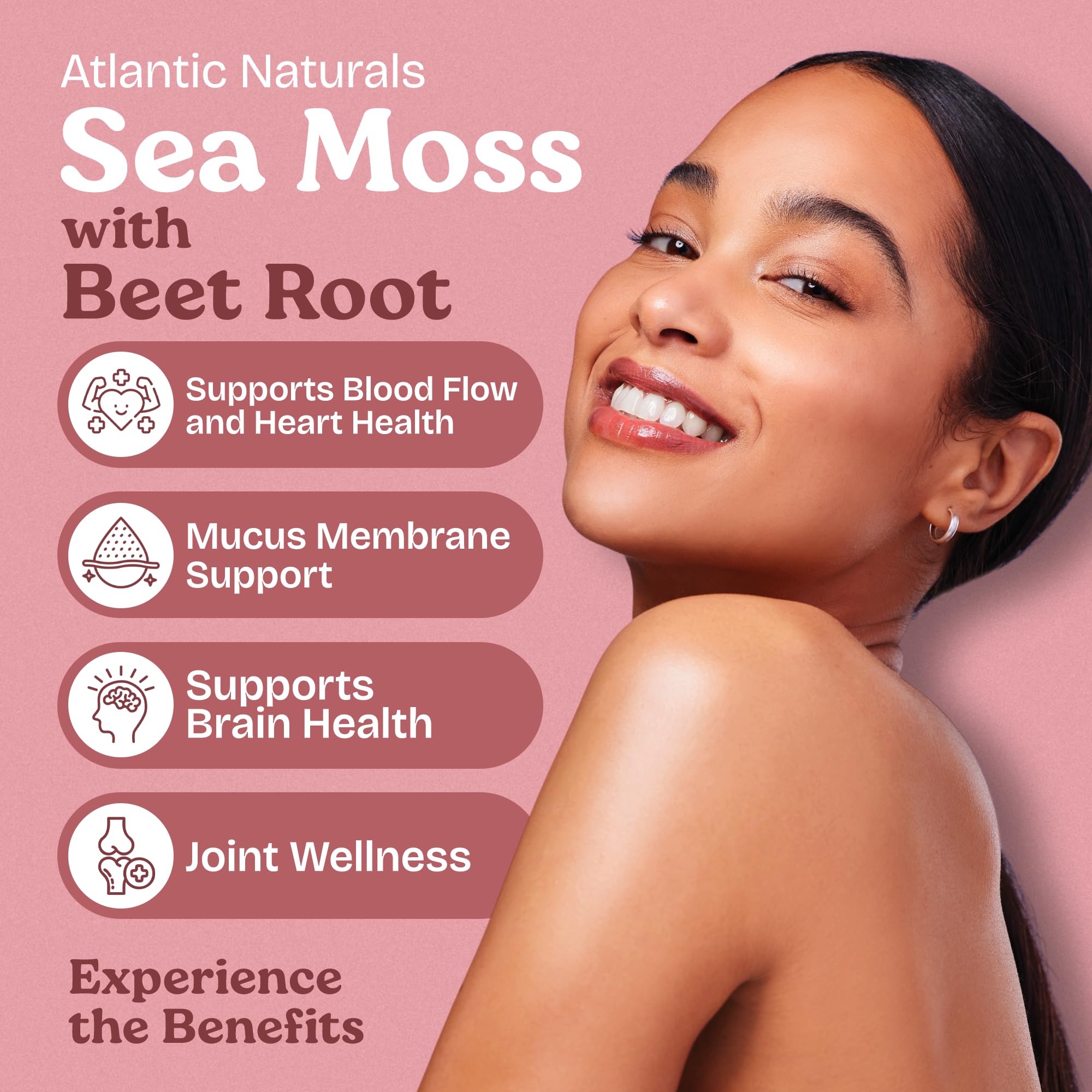 Atlantic Naturals Sea Moss with Beet Root Capsules – Premium Irish Sea Moss Multivitamin (120 ct) | Immune Support, Circulation & Athletic Performance