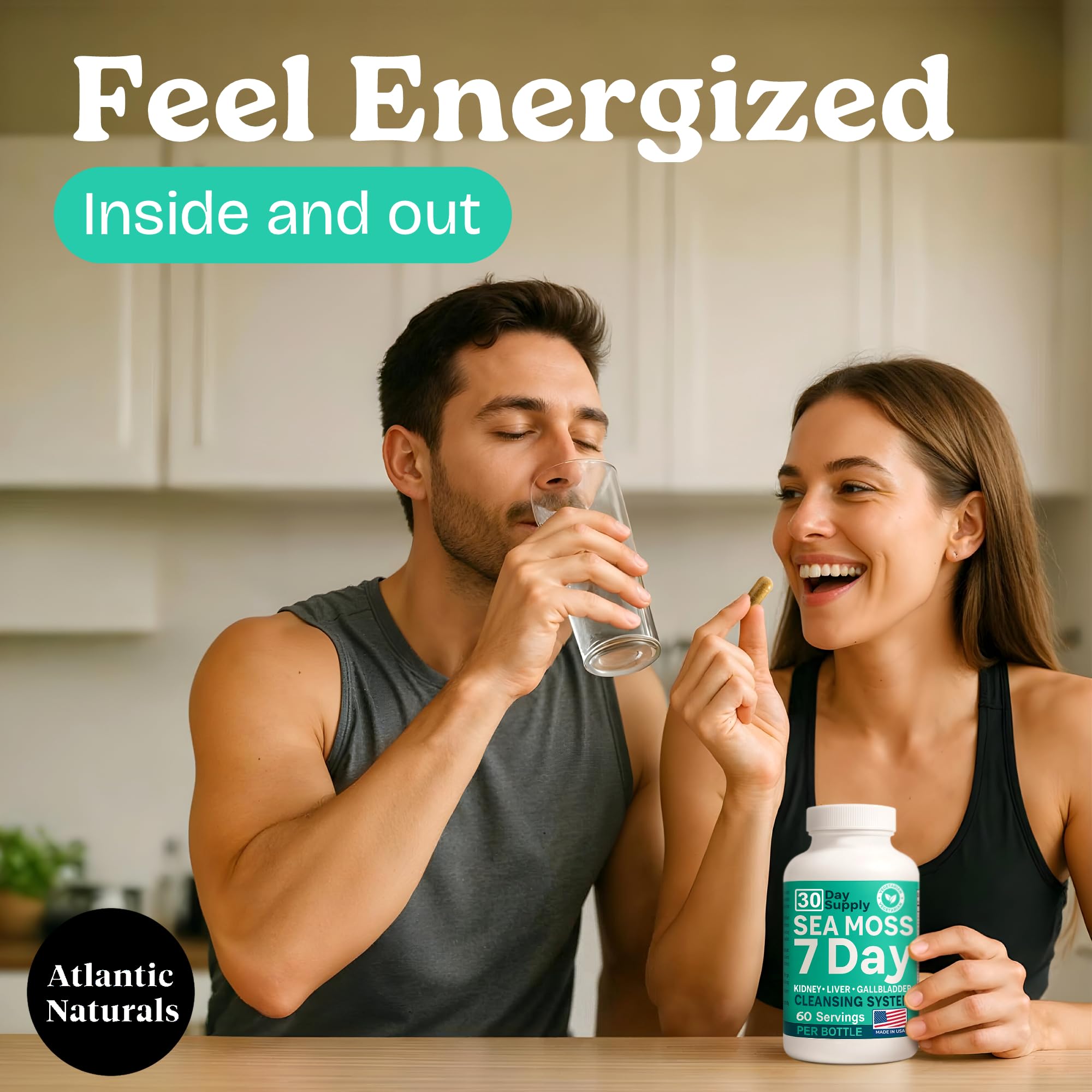 Atlantic Naturals Sea Moss Capsules – 7 Day Liver & Gallbladder Wellness
