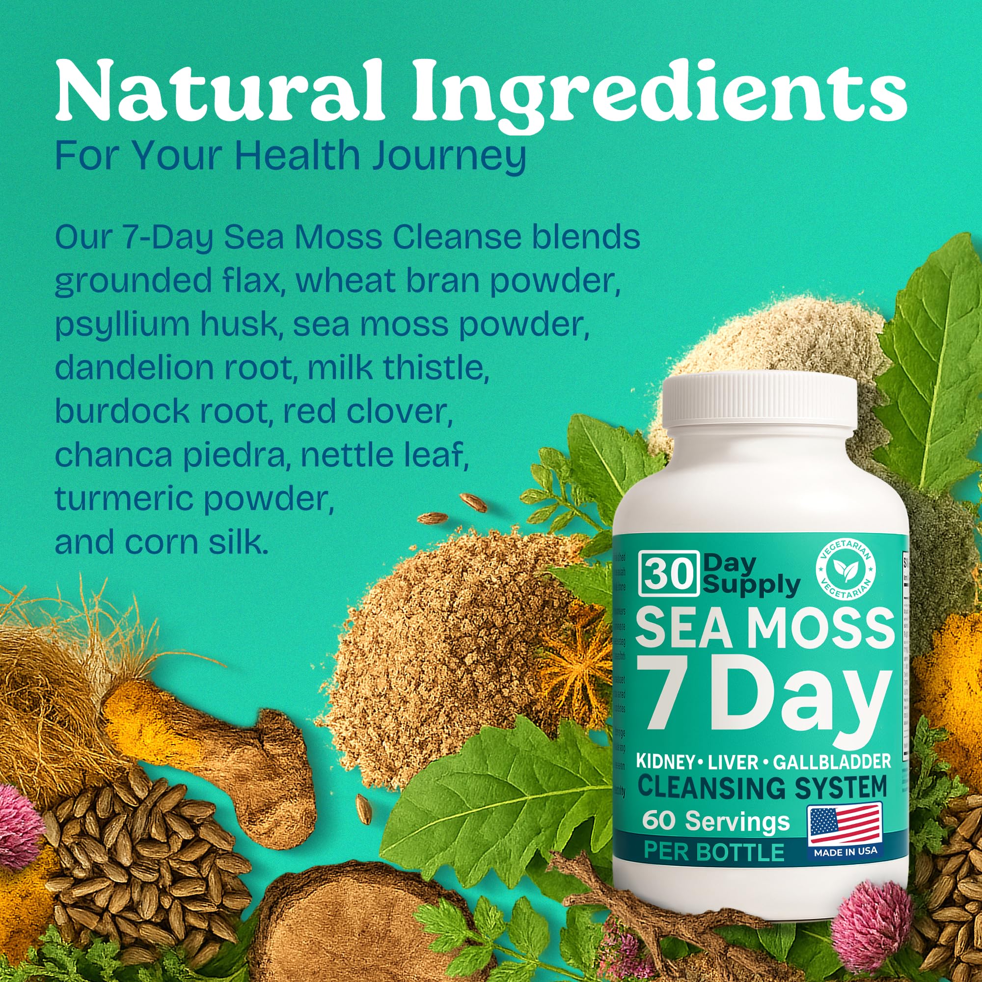 Atlantic Naturals Sea Moss Capsules – 7 Day Liver & Gallbladder Wellness