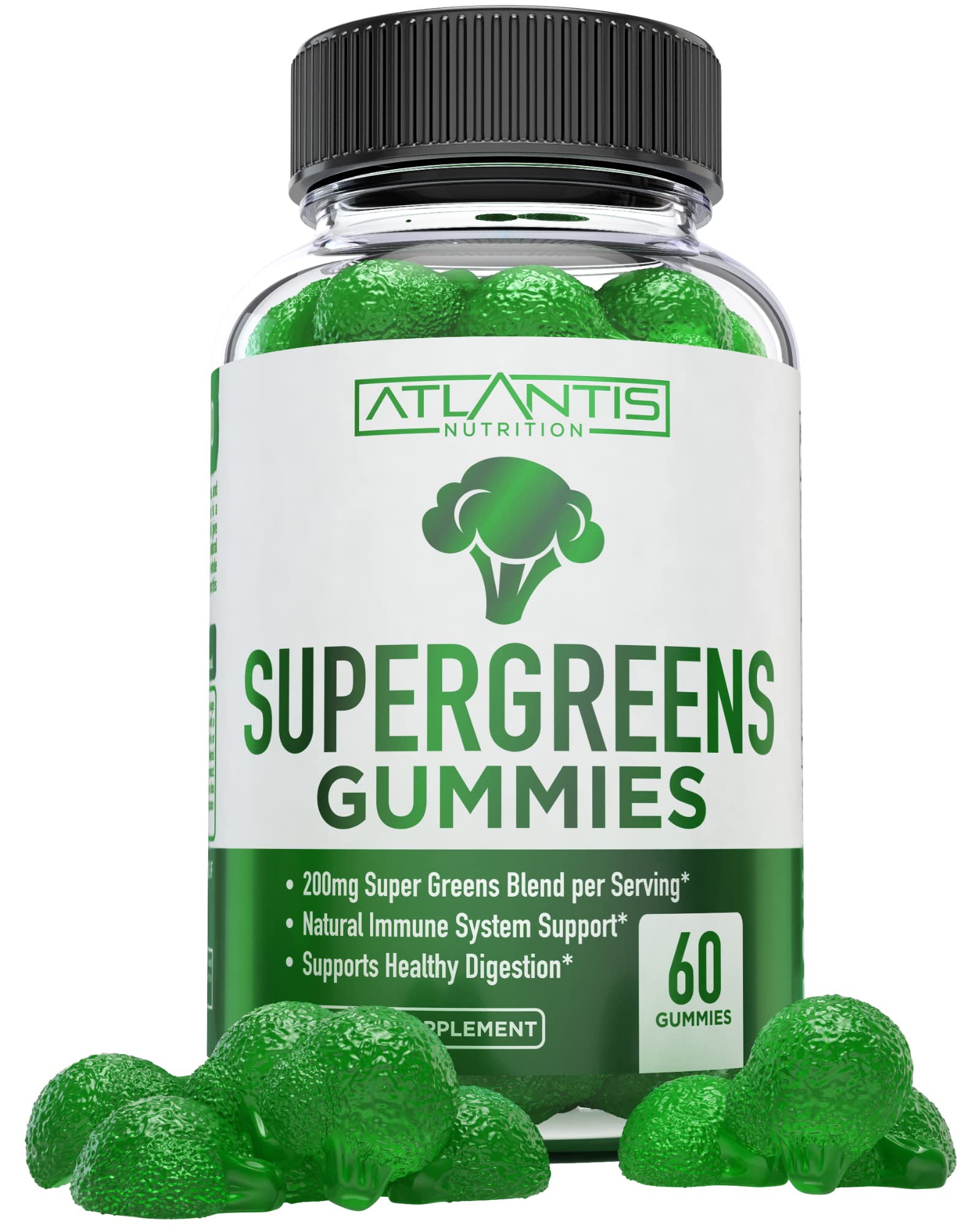 Atlantis Nutrition Supergreens Gummies - Immunity Support (60 ct)