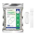ATLEMISME Empty Vegan Capsules Size 1 – 500-Count DIY Capsules for Filling | Includes 2 Micro Lab Spoons