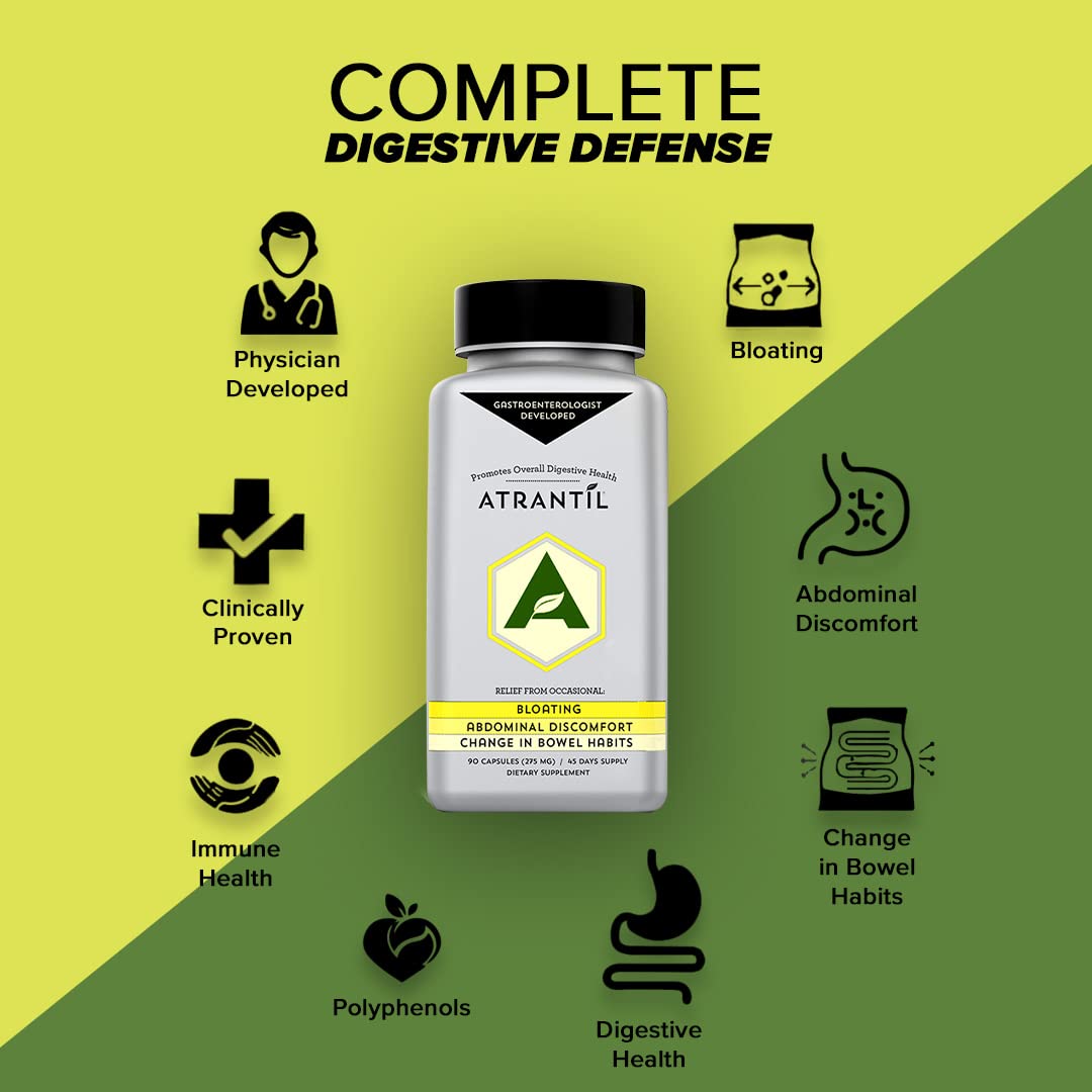 Atrantil 90 Capsules | Polyphenol Digestive Support for Bloating & Gas