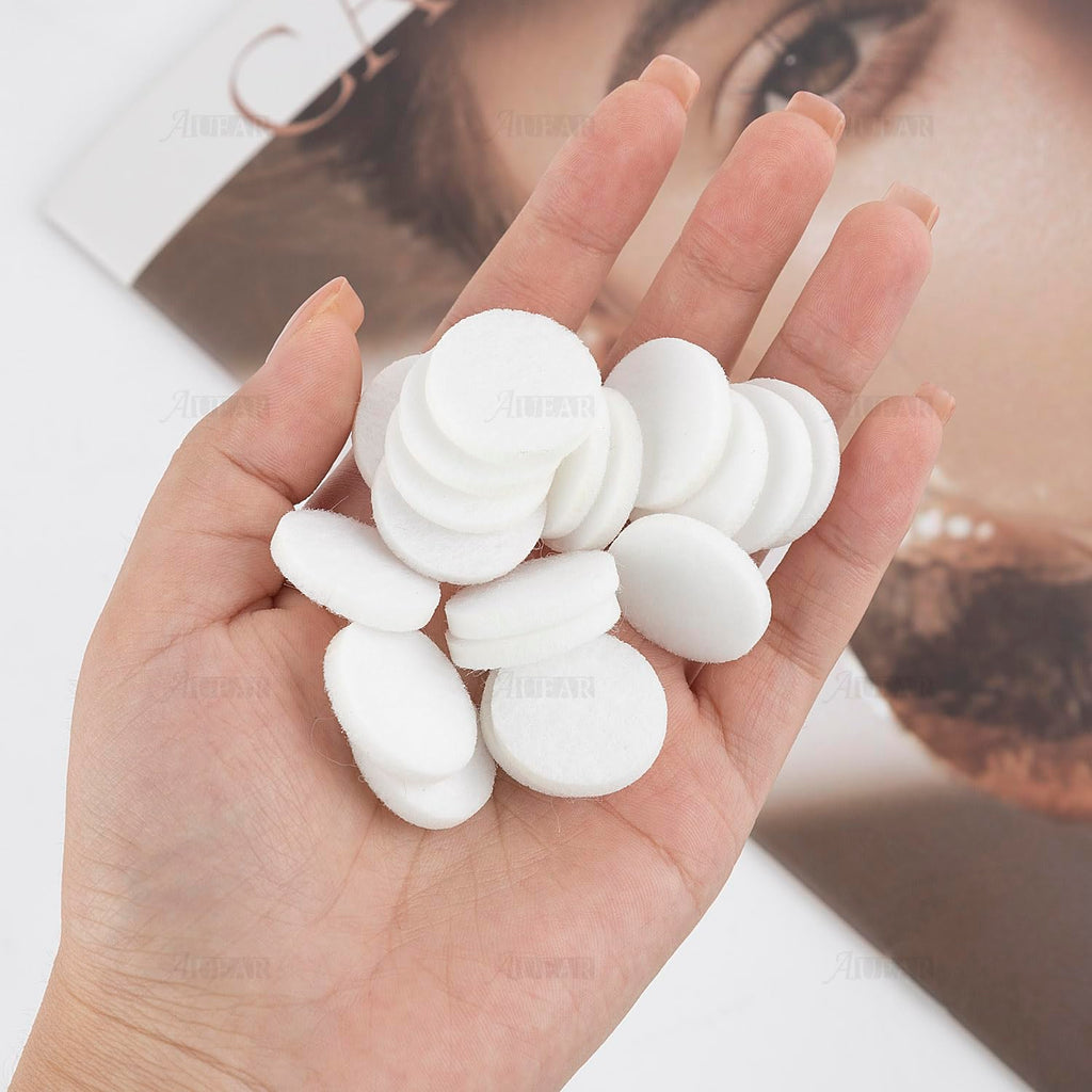 AUEAR 100-Pack White Round Mini Diffuser Refill Pads for Necklace Pendant