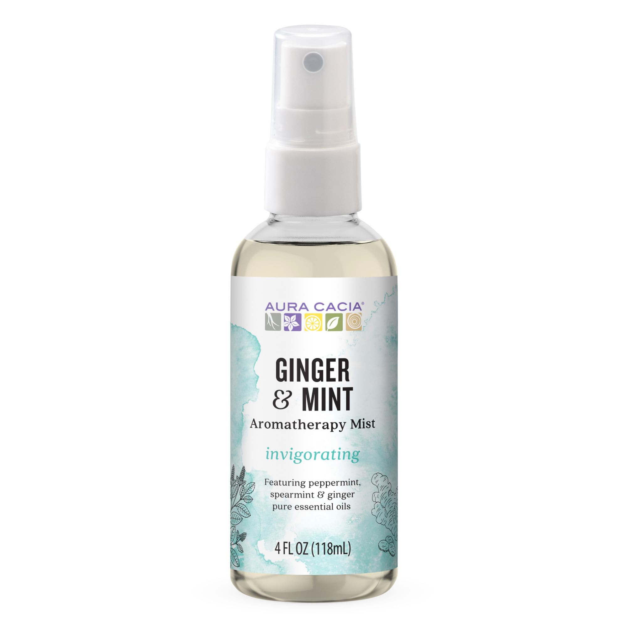 Aura Cacia Aromatherapy Mist Ginger Mint - 4 fl oz
