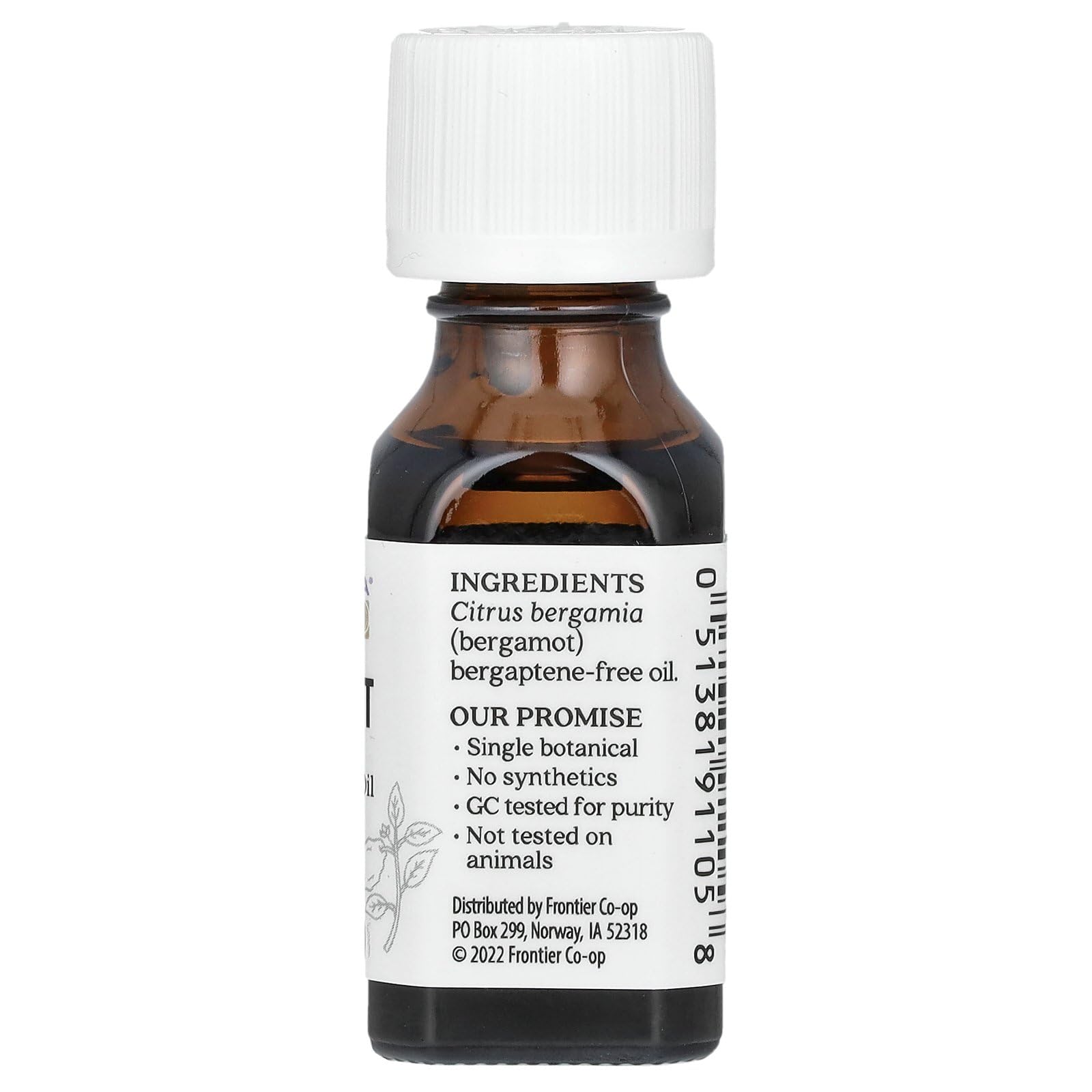 Aura Cacia Bergamot Bergaptene-Free Essential Oil, 0.5 fl oz – Uplifting, 100% Pure