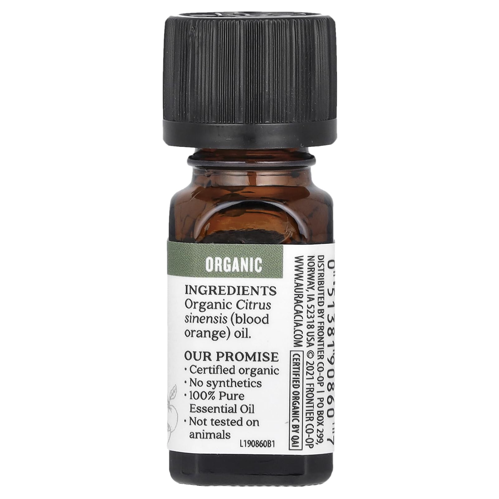 Aura Cacia Organic Blood Orange Essential Oil 0.25 oz – Cold-Pressed from Italian Blood Oranges
