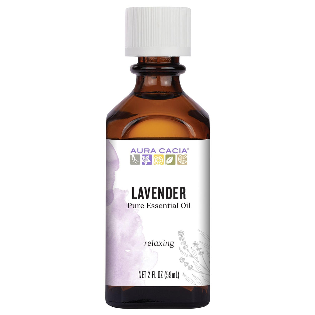 Aura Cacia Lavender Essential Oil 100% Pure Lavandula Angustifolia Oil – Aromatherapy for Diffusers, Body Care, Skincare, DIY Blends • 2 Fl Oz