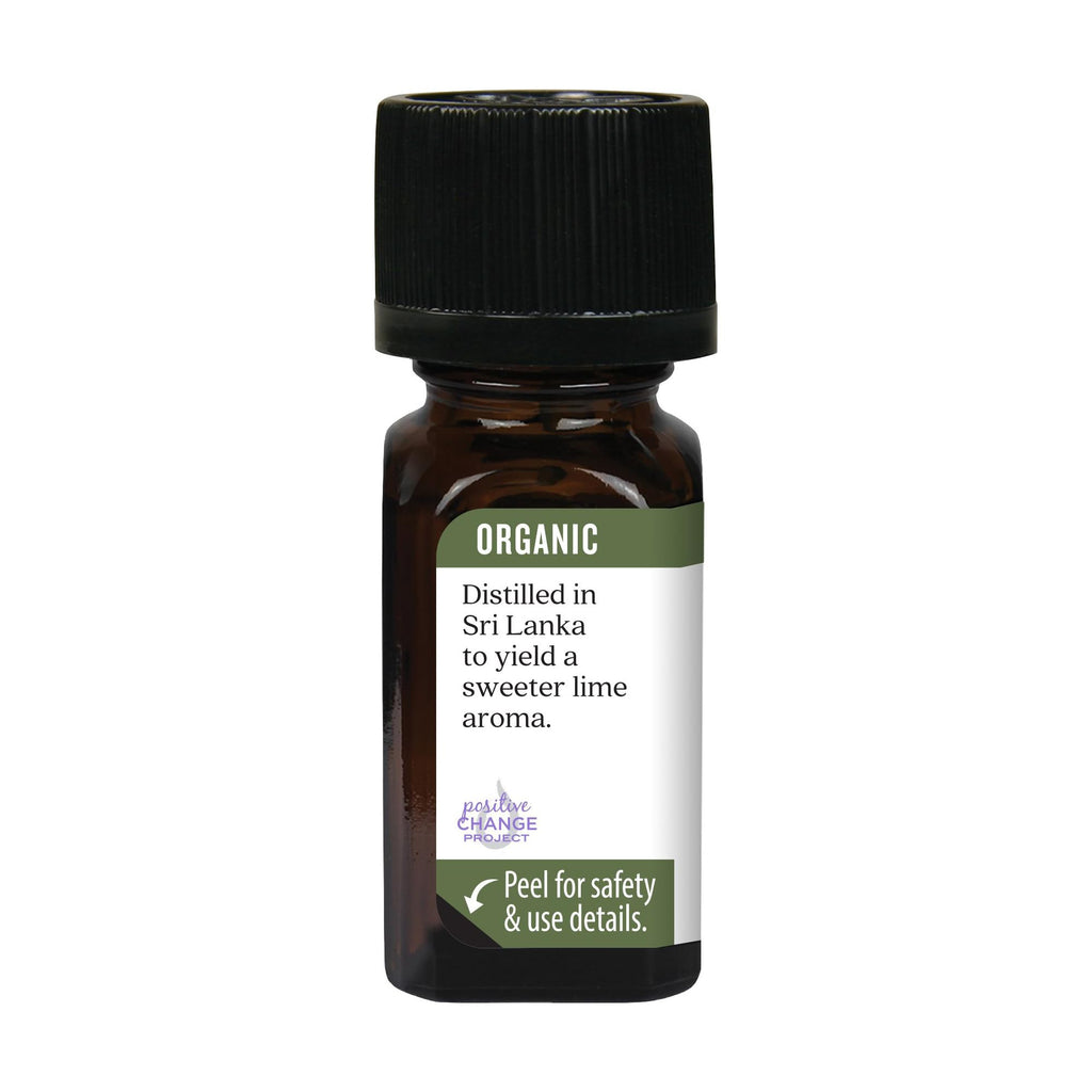 Aura Cacia Organic Distilled Lime Essential Oil – 0.25 fl oz | Aromatherapy & DIY Skincare
