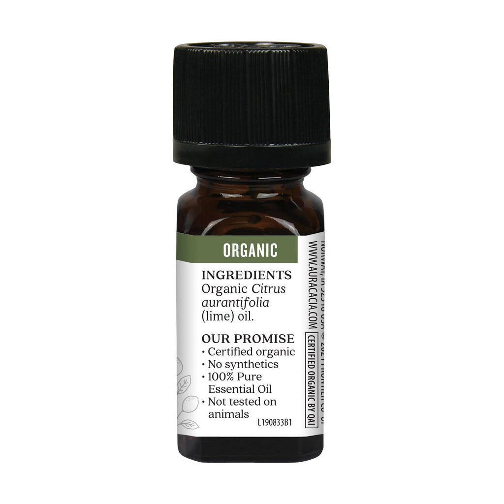 Aura Cacia Organic Distilled Lime Essential Oil – 0.25 fl oz | Aromatherapy & DIY Skincare
