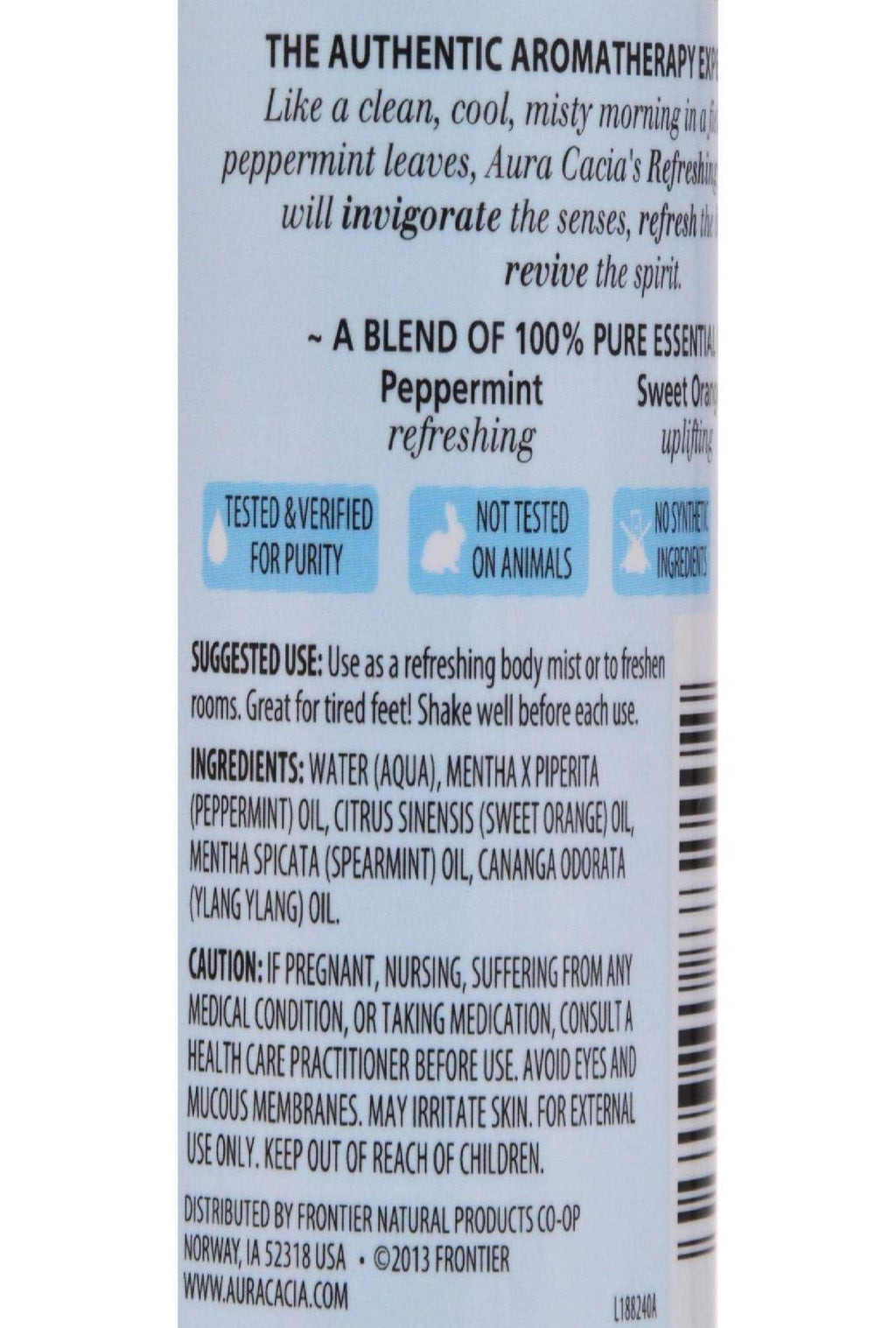 Aura Cacia Peppermint Harvest Aromatherapy Mist – 4 oz