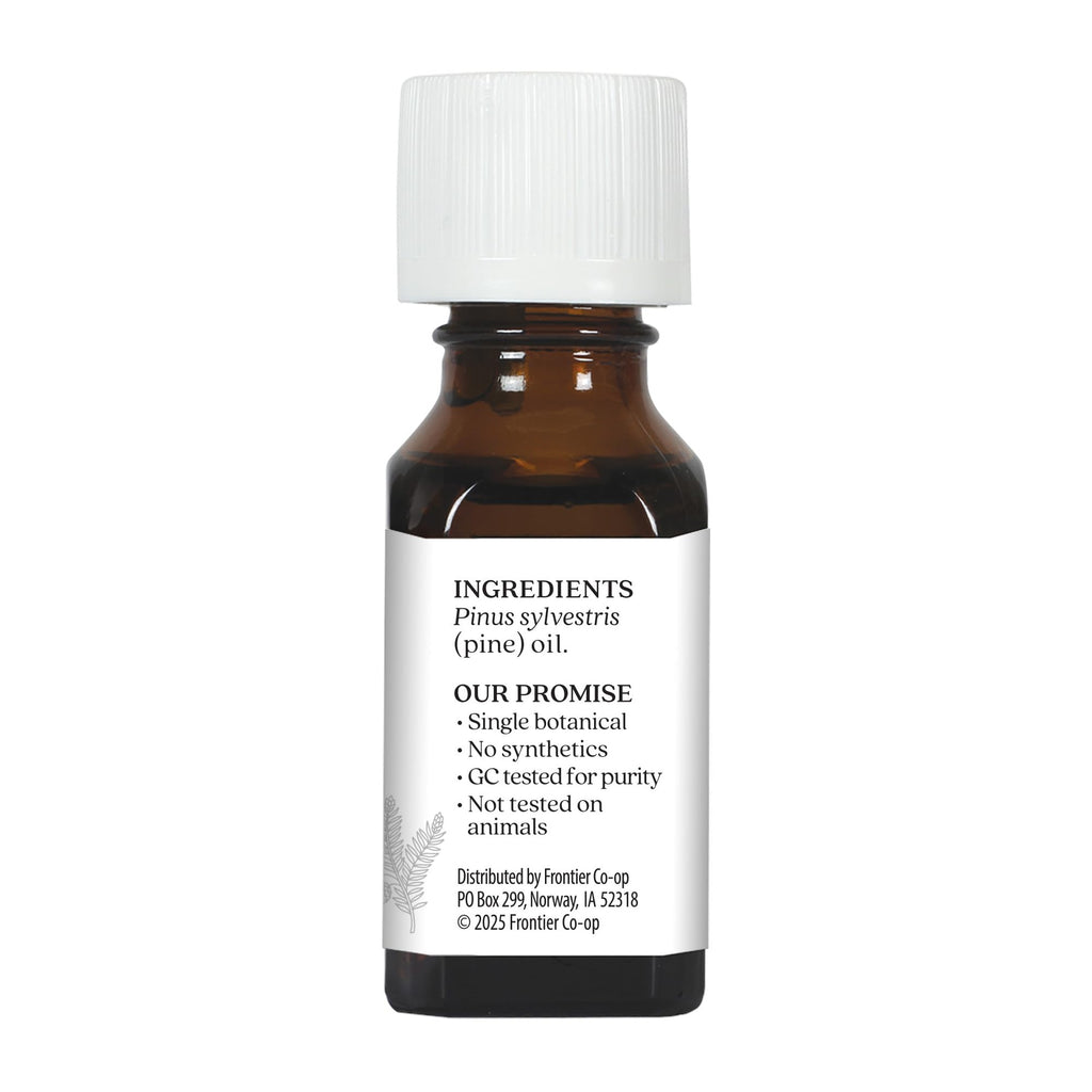 Aura Cacia Pure Pine Essential Oil 0.5 fl oz - Pinus sylvestris - Made in USA
