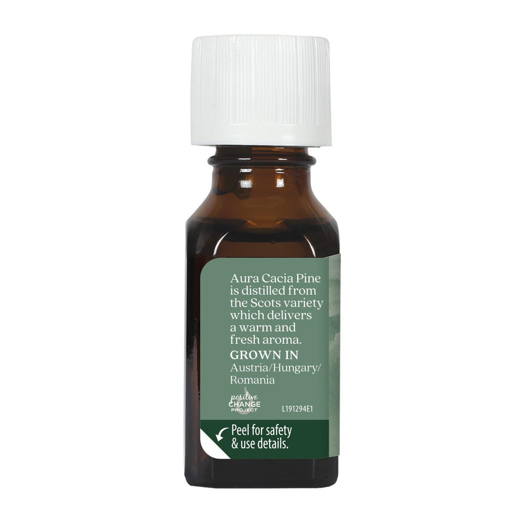 Aura Cacia Pure Pine Essential Oil 0.5 fl oz - Pinus sylvestris - Made in USA