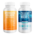 Aura Vitamin Mega Antioxidant Bundle – Hydrolyzed Collagen & AFA Stem Cell | Celula Madre Skin, Hair & Nails (60 Capsules)