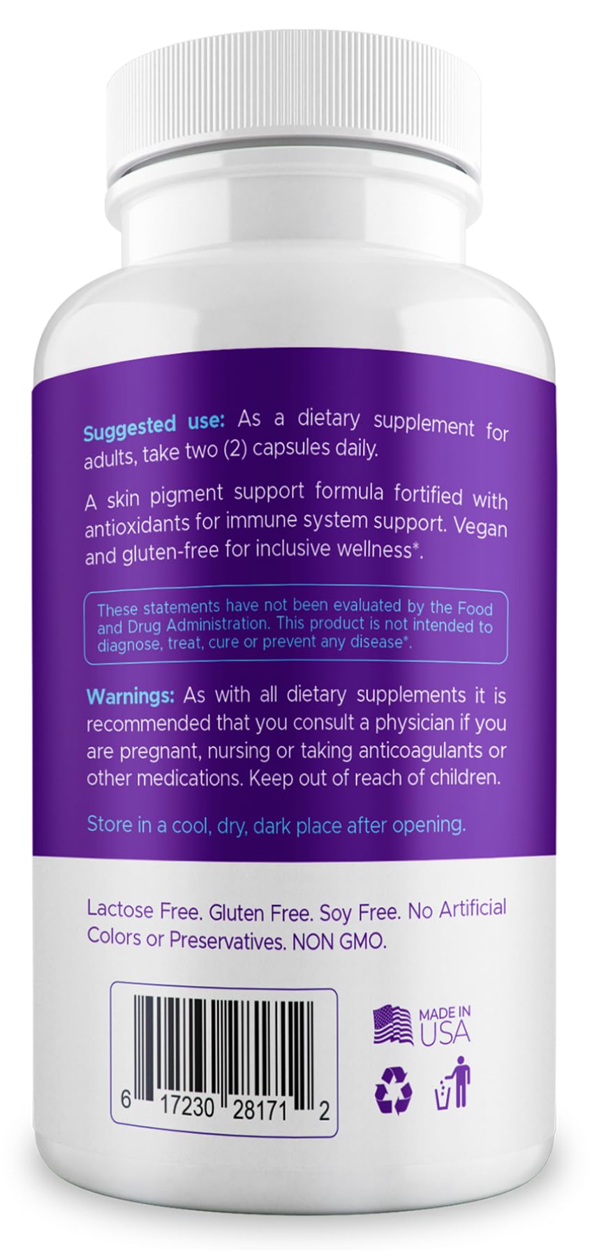 AURA VITAMINS Vitiligo Capsules – 60 Count | 1 Month Supply for Skin Pigmentation Support