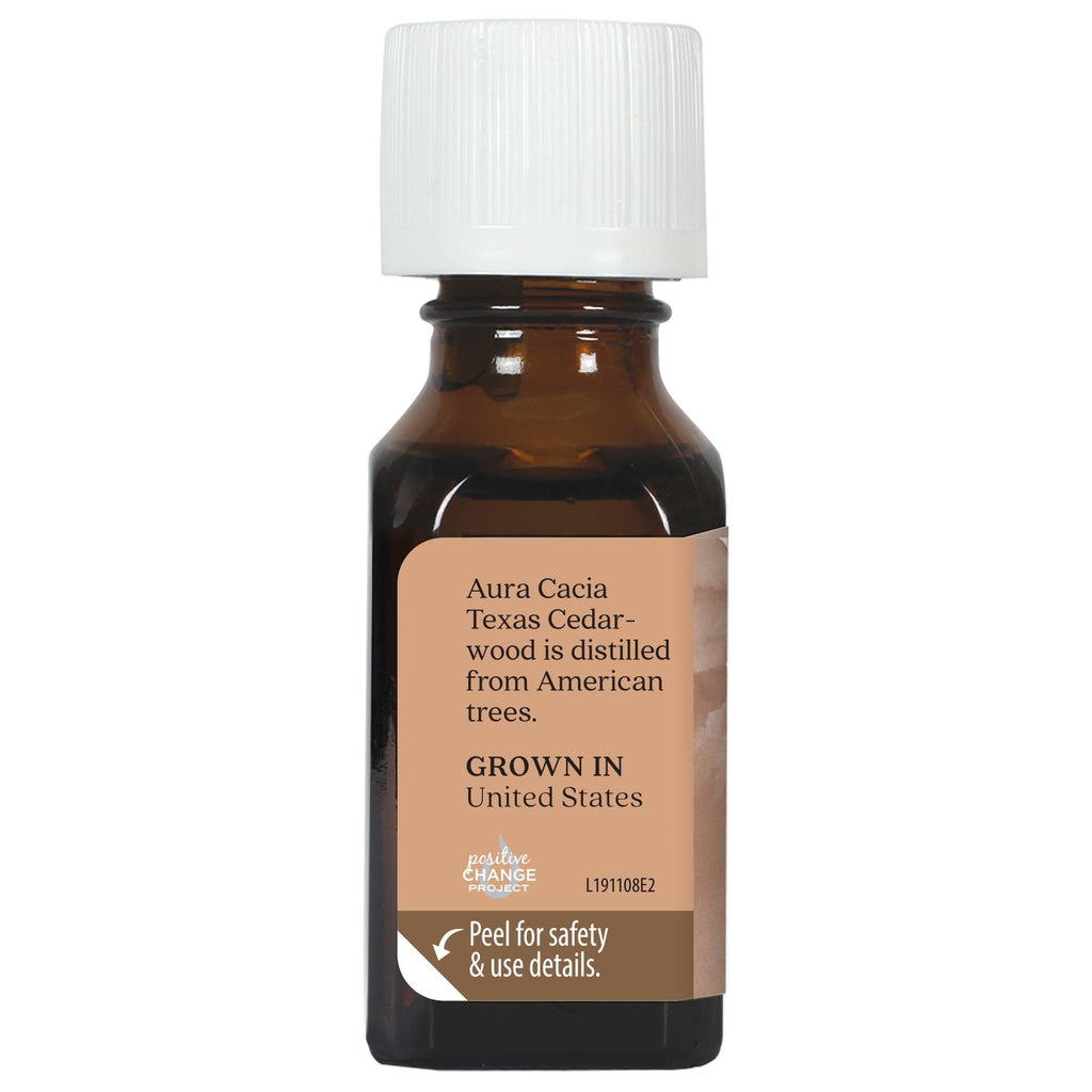 Aura Cacia Texas Cedarwood Essential Oil – 0.5 fl oz, 100% Pure Juniperus Mexicana