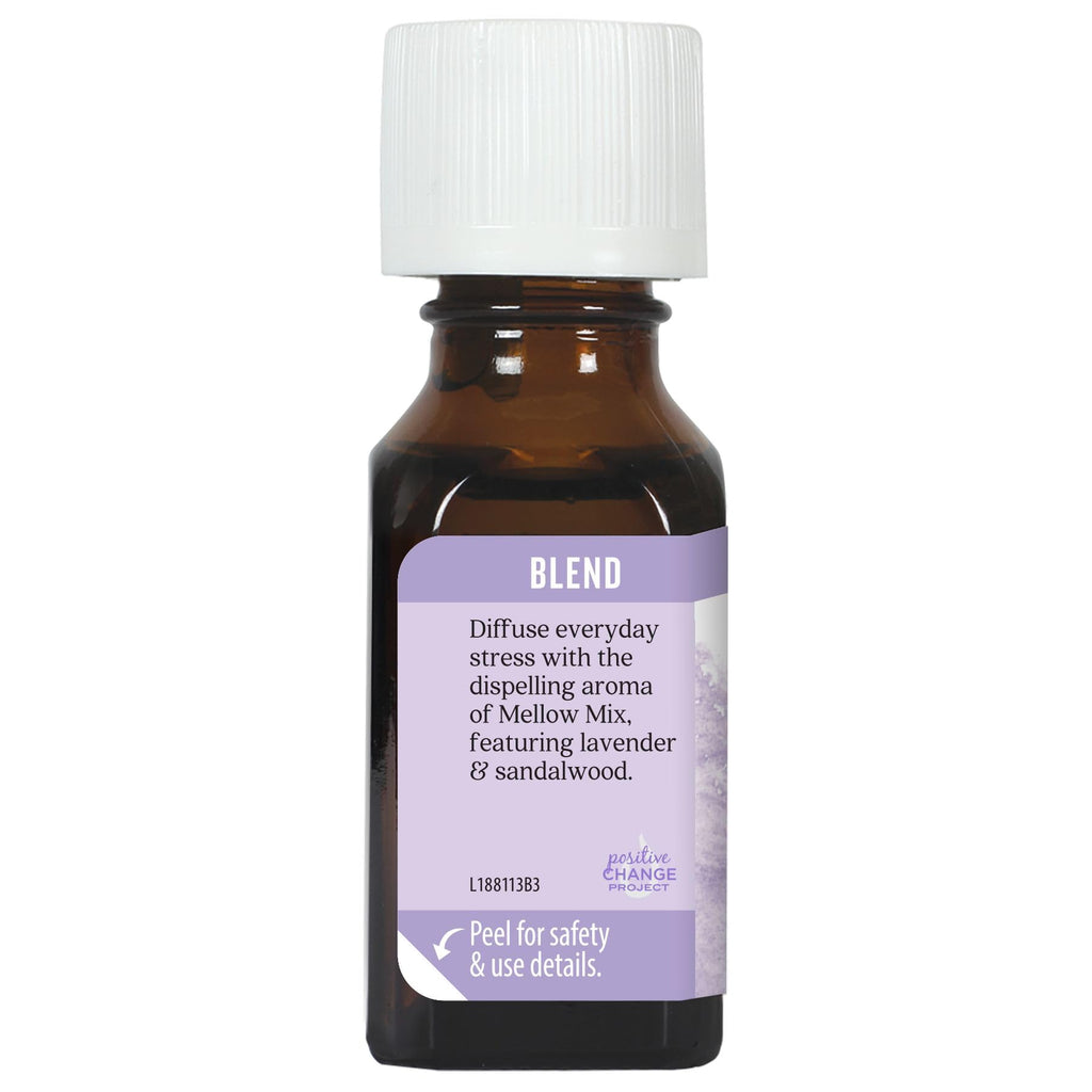 Aura Cacia Mellow Mix Essential Oil Blend — Calming Lavender, Chamomile & Neroli for Diffusion & Topical Use | 0.5 Fl Oz