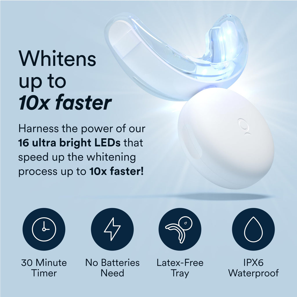 Auraglow Teeth Whitening Kit with LED Light – 35% Carbamide Peroxide, 20 Treatments