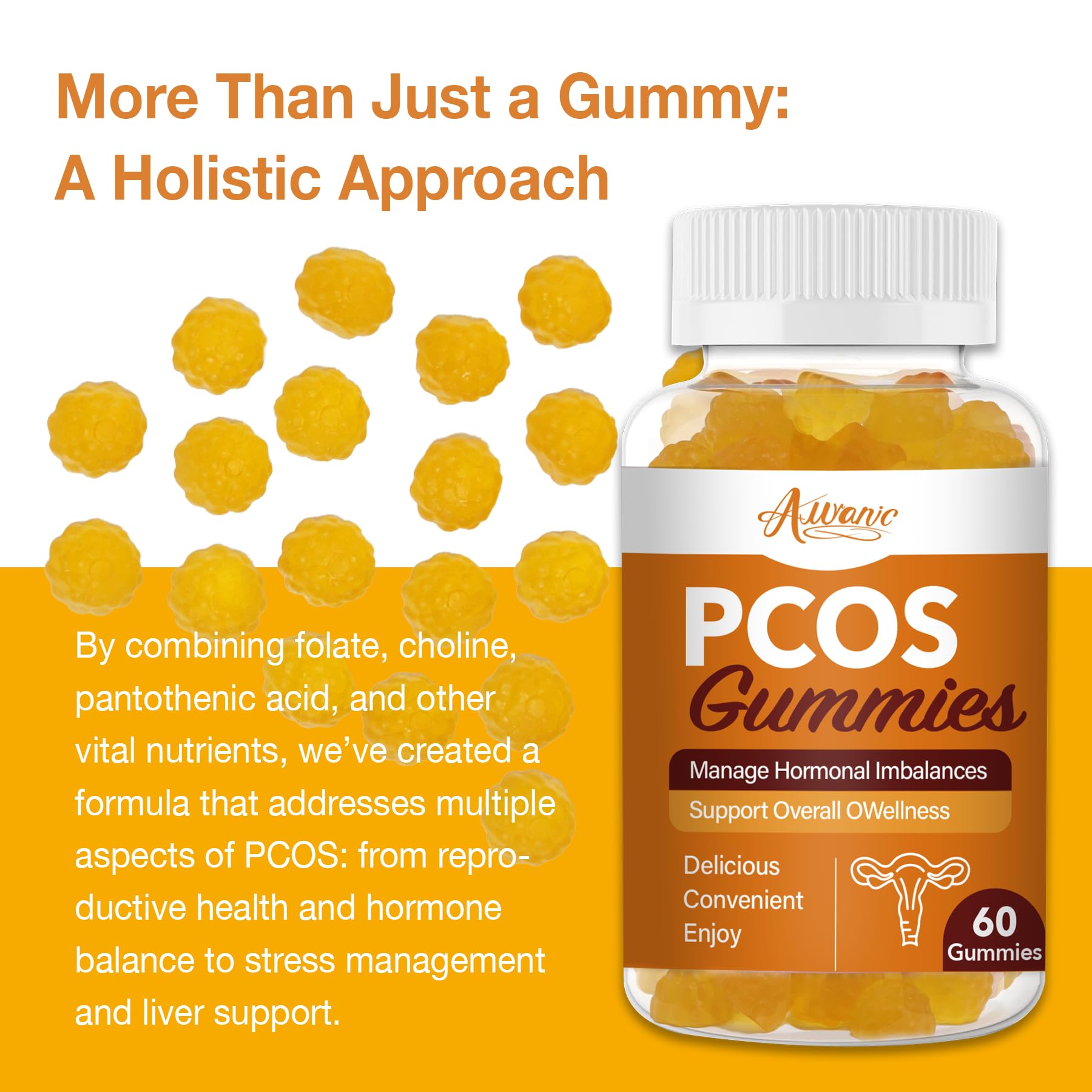 Auranic PCOS Gummies – Hormonal Balance, Fertility & Ovulation Support