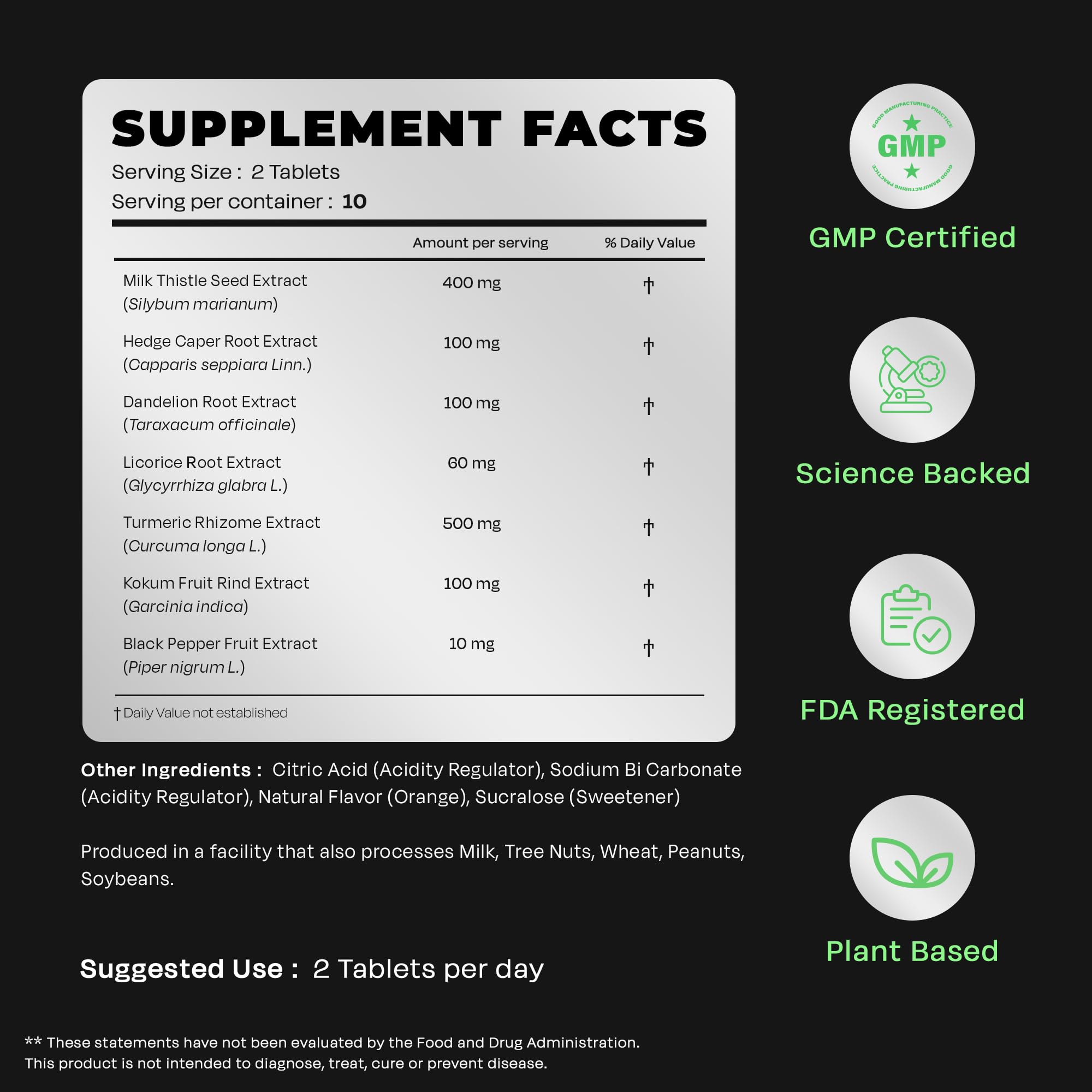 Auric Herbal Liver Support Supplement | Milk Thistle, Turmeric & More | 80 Tablets | Gluten-Free & Plant-Based