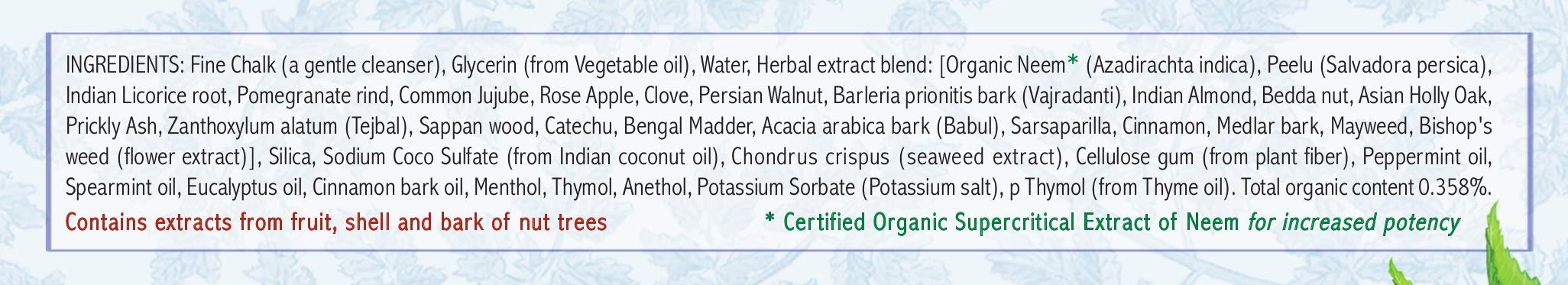 Auromere Ayurvedic Fresh Mint Toothpaste – Neem & Peelu, Vegan, Fluoride Free, 4.16 oz, 5 Pack