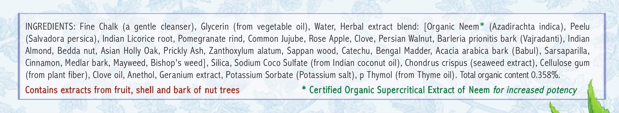 Auromere Ayurvedic Herbal Toothpaste – Mint Free, Neem & Peelu (3 Pack)