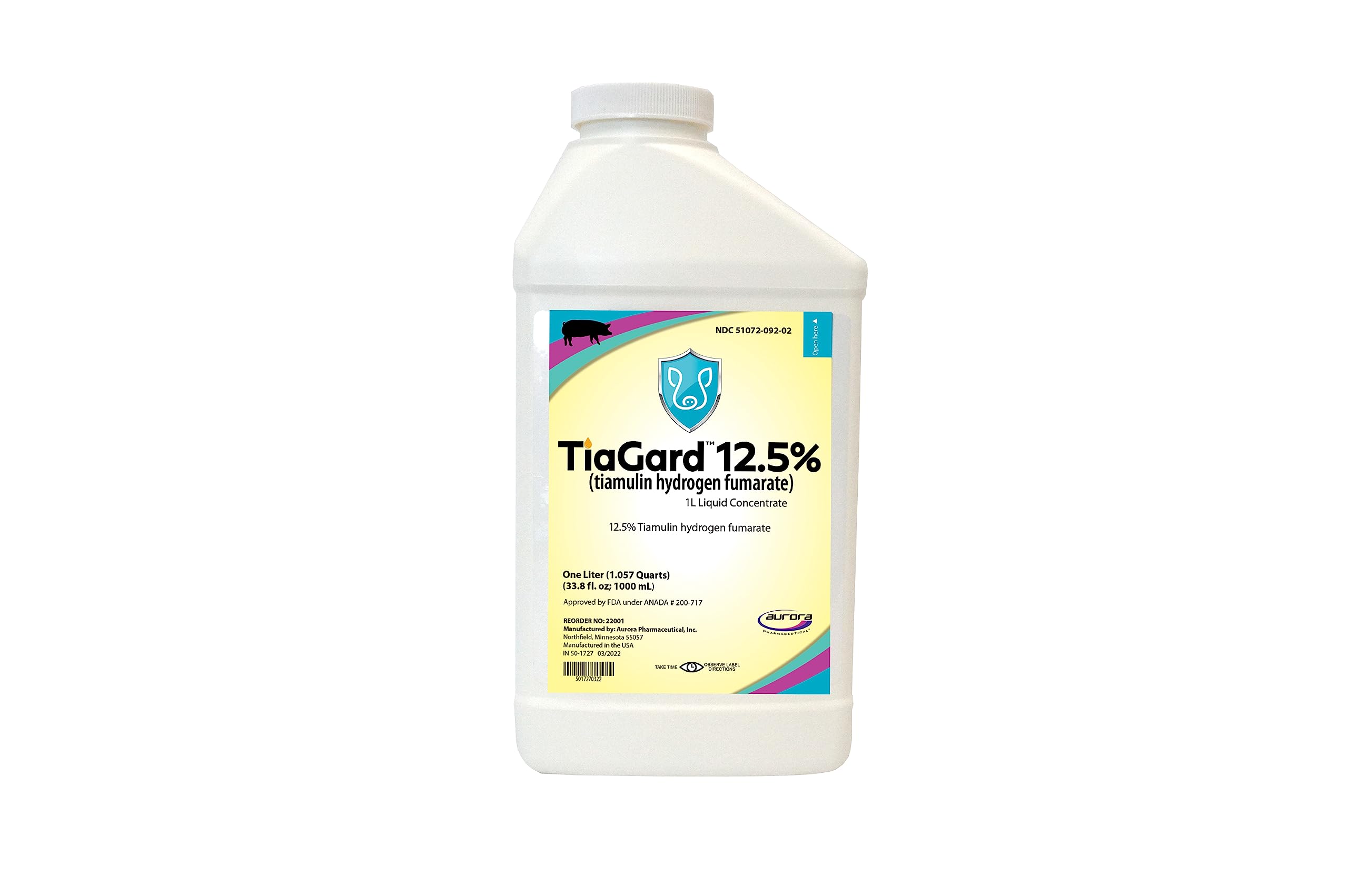 Aurora TiaGard 12.5% Liquid Concentrate 1L – Generic Denagard for Pigs