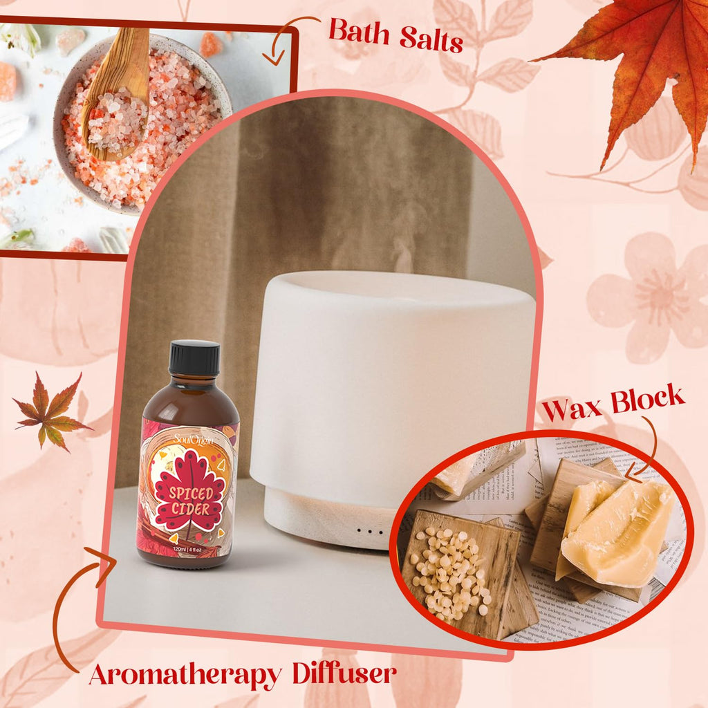 Autumn Spiced Cider Essential Oil 120ml | Natural Fall Fragrance Oil for Aromatherapy
