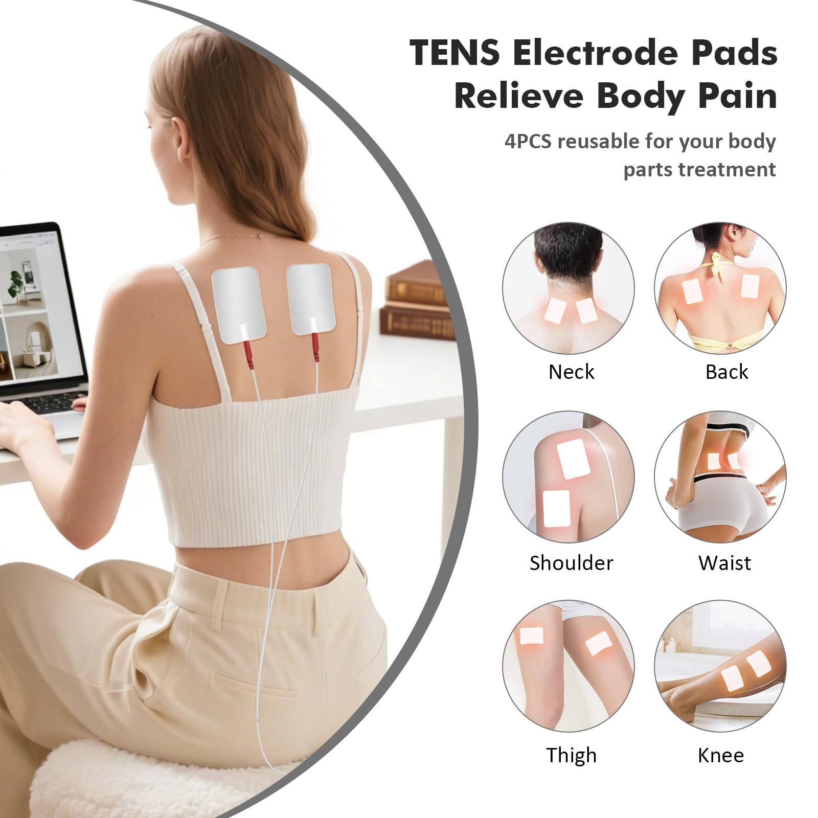 Auxoliev EMS Foot Massager for Neuropathy — 25 Modes, 99 Intensities, 4 TENS Pads, FSA Eligible