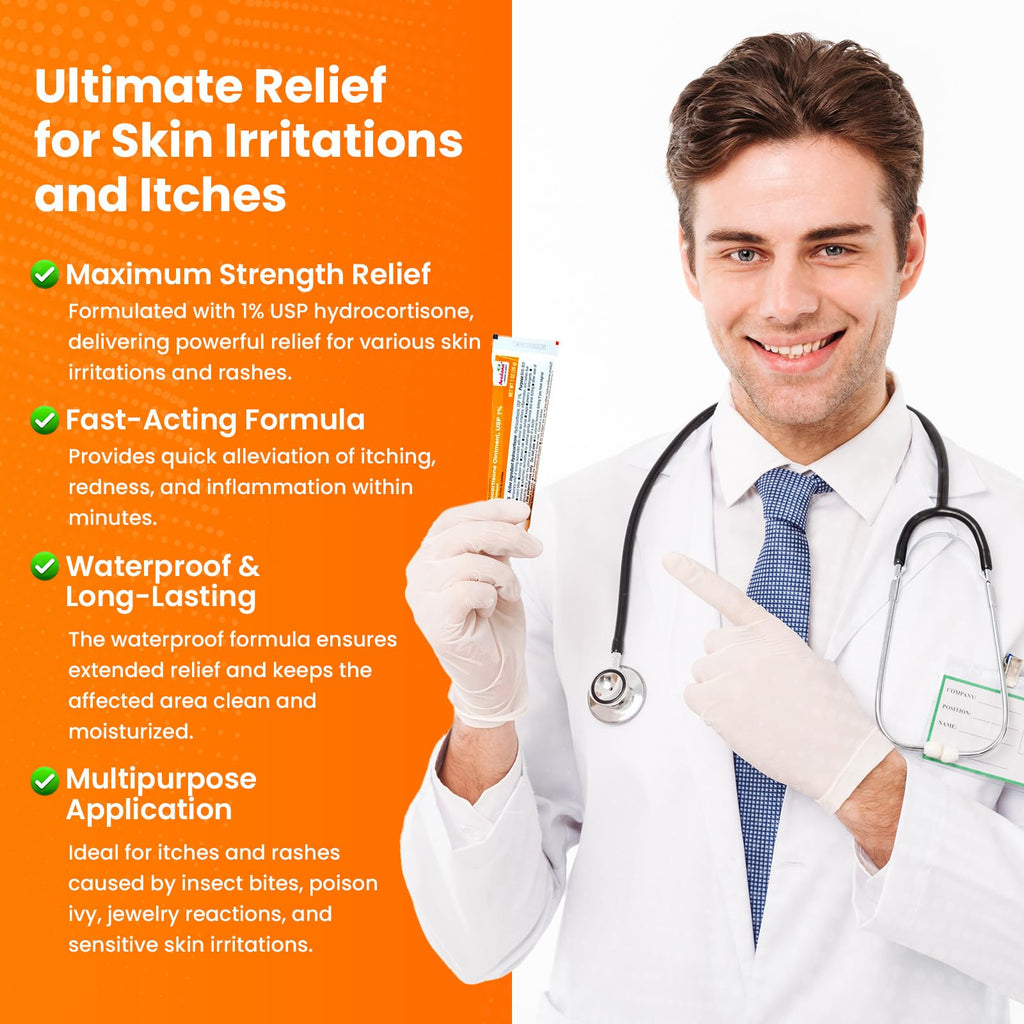 AVEDANA Hydrocortisone Ointment 1% – Maximum Strength, Waterproof Anti-Itch Relief