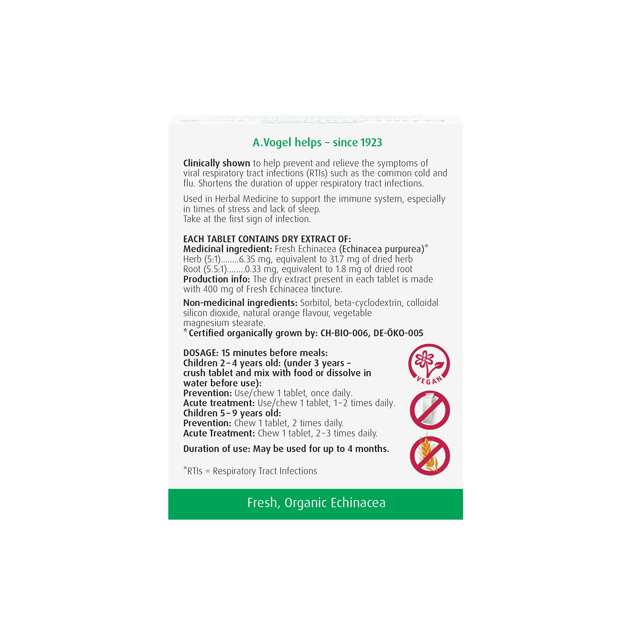 AVogel Echinaforce Junior Chewable Tabs – Organic Echinacea for Kids | Immune Support | 90 Tabs