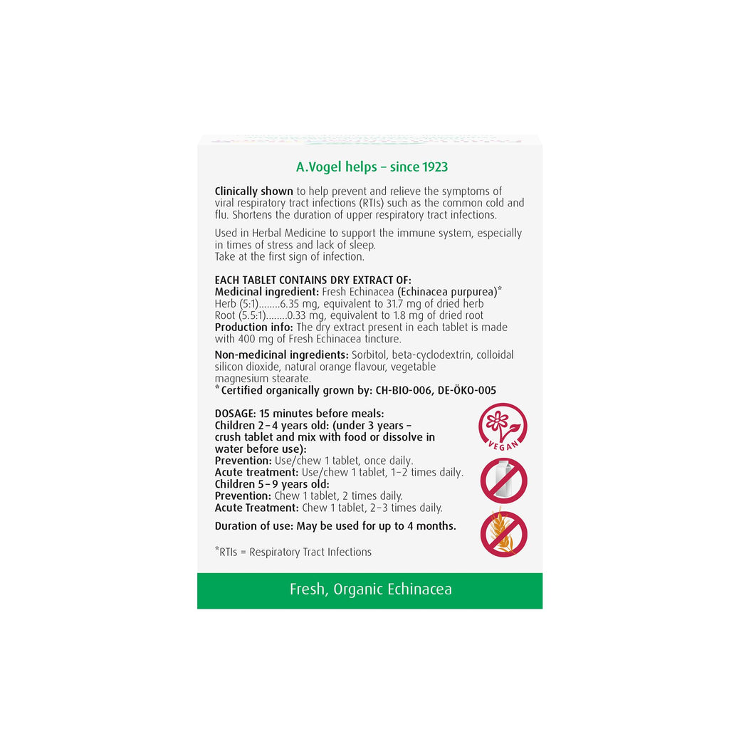 AVogel Echinaforce Junior Chewable Tabs – Organic Echinacea for Kids | Immune Support | 90 Tabs