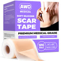 AWD Silicone Scar Tape Roll 60in – Medical-Grade Scar Tape for Surgical Scars, C-Section, Tummy Tuck, Reusable Scar Sheets