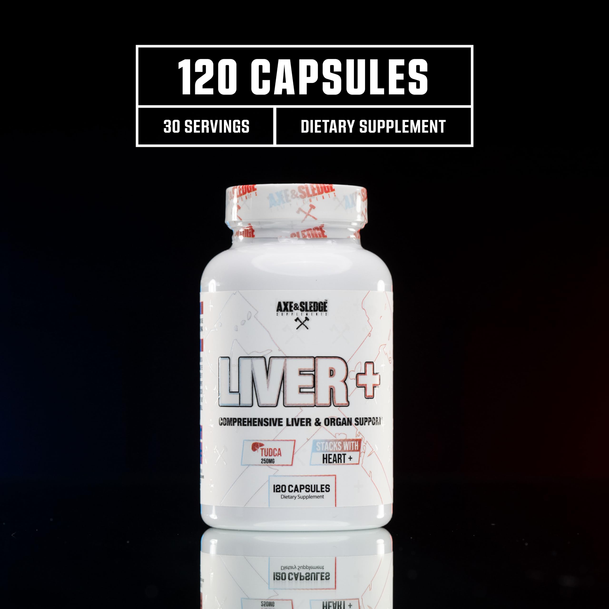 Axe & Sledge Liver+ Supplement | NAC 1000mg, TUDCA 250mg, Milk Thistle 1000mg | 30 Servings