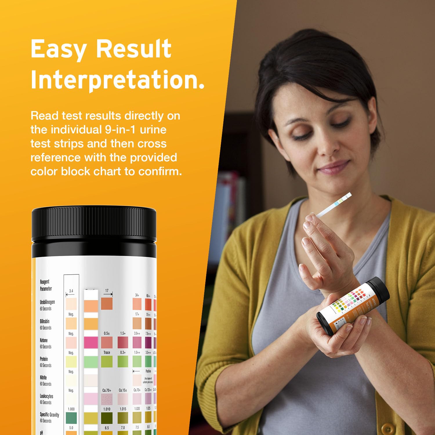 AYDMED 9-in-1 UTI Test Strips – 100 Count | 9 Parameters | FSA & HSA Eligible