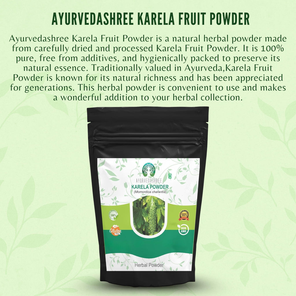 AYURVEDASHREE Bitter Melon Powder 200 Gm – Momordica Charantia (Karela), Liver Support