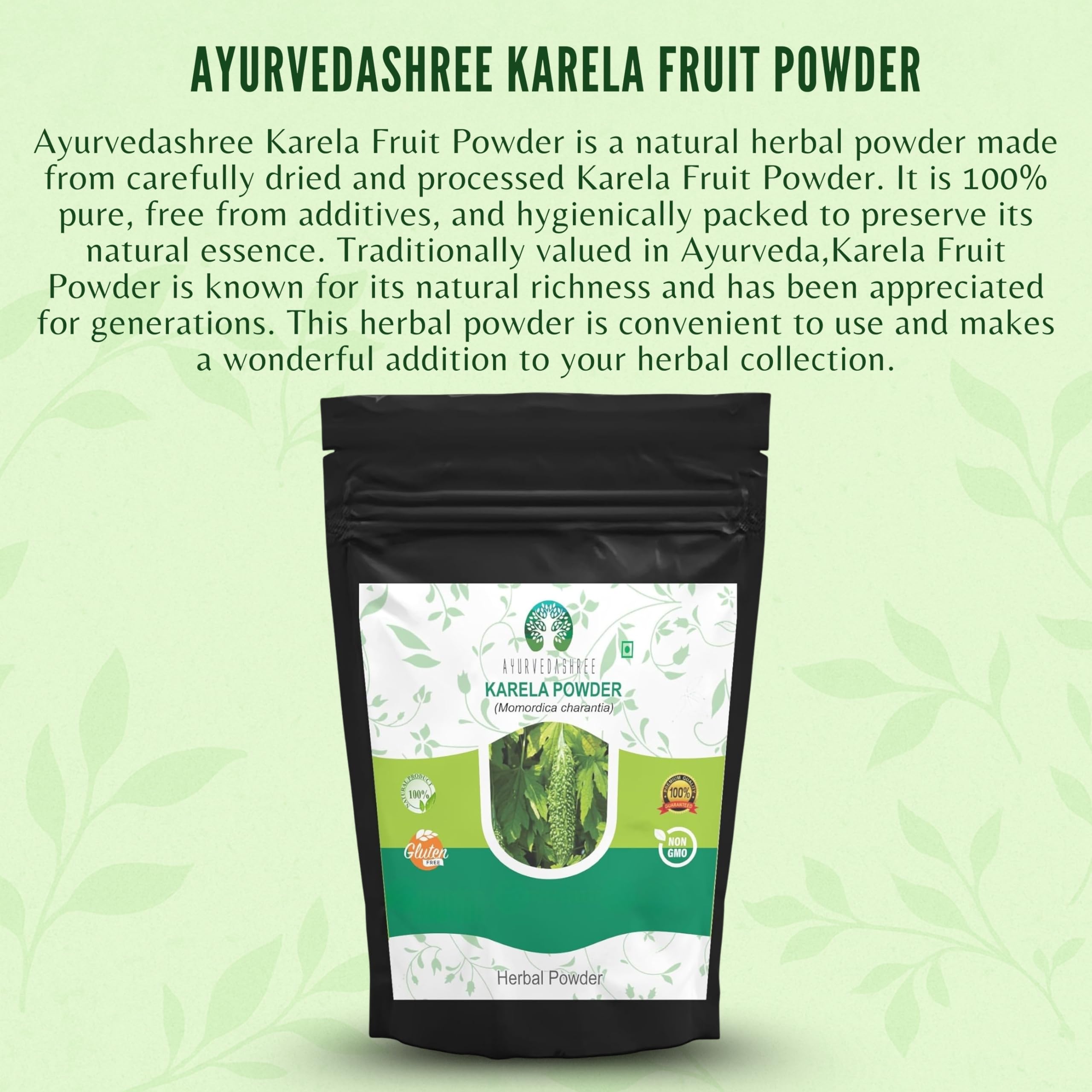 AYURVEDASHREE Bitter Melon Powder 200 Gm – Momordica Charantia (Karela), Liver Support