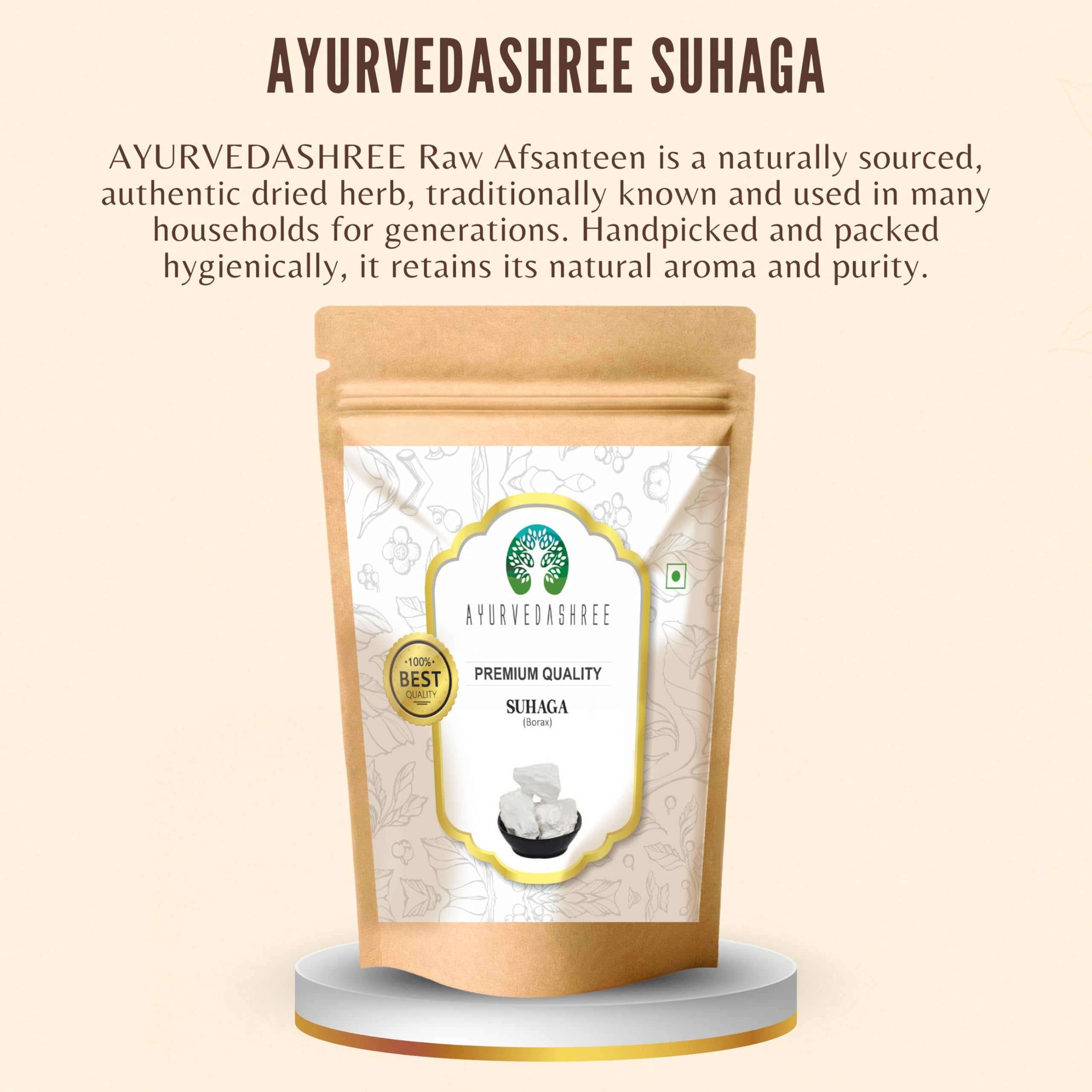 AYURVEDASHREE Suhaga (Crystals) 200gm – Borax, Sodium Borate, Tankan Bhasma