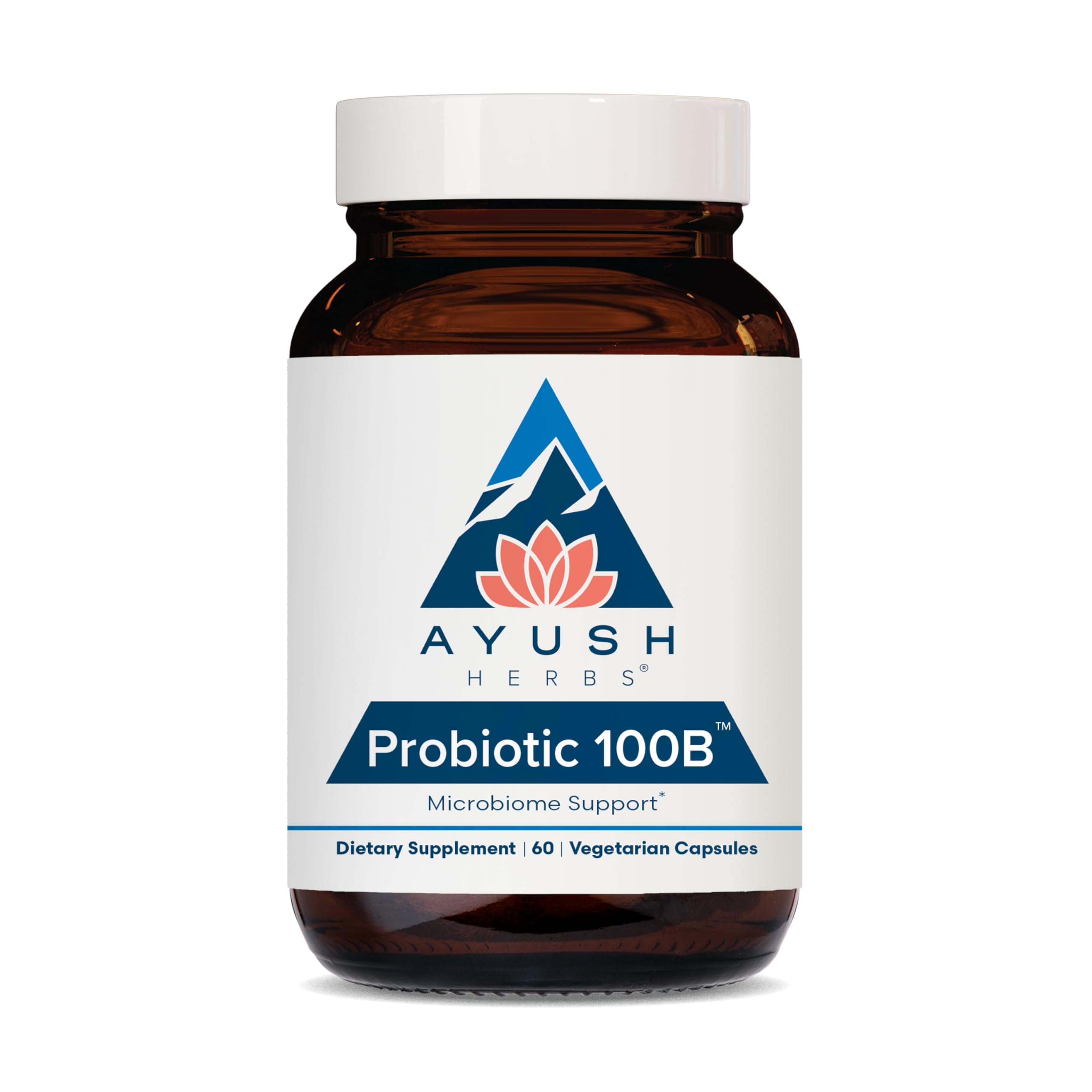 Ayush Herbs All-Natural Probiotic 100B, 60 Capsules – AY147